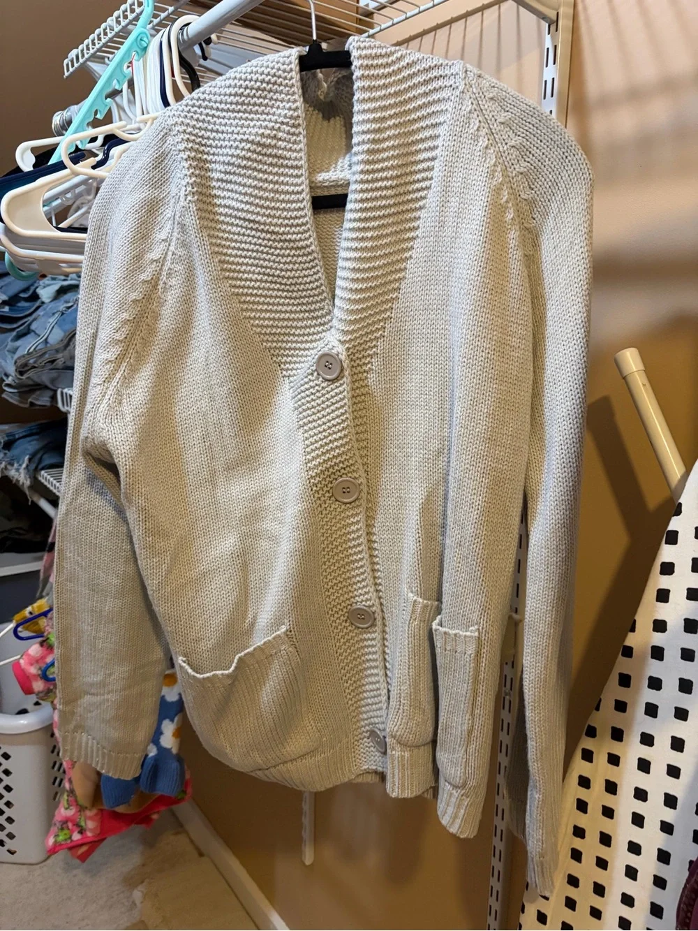 Urban Outfitters Cream Turtleneck Sweater with Flag Knit